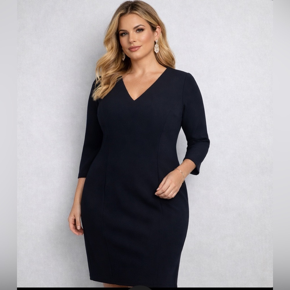Elie Tahari NWT Wella Wool Sheath Dress LBD Career Office Black Size 10